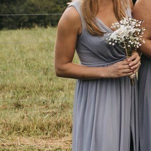 Azazie Tanicia Bridesmaid dress- fog
